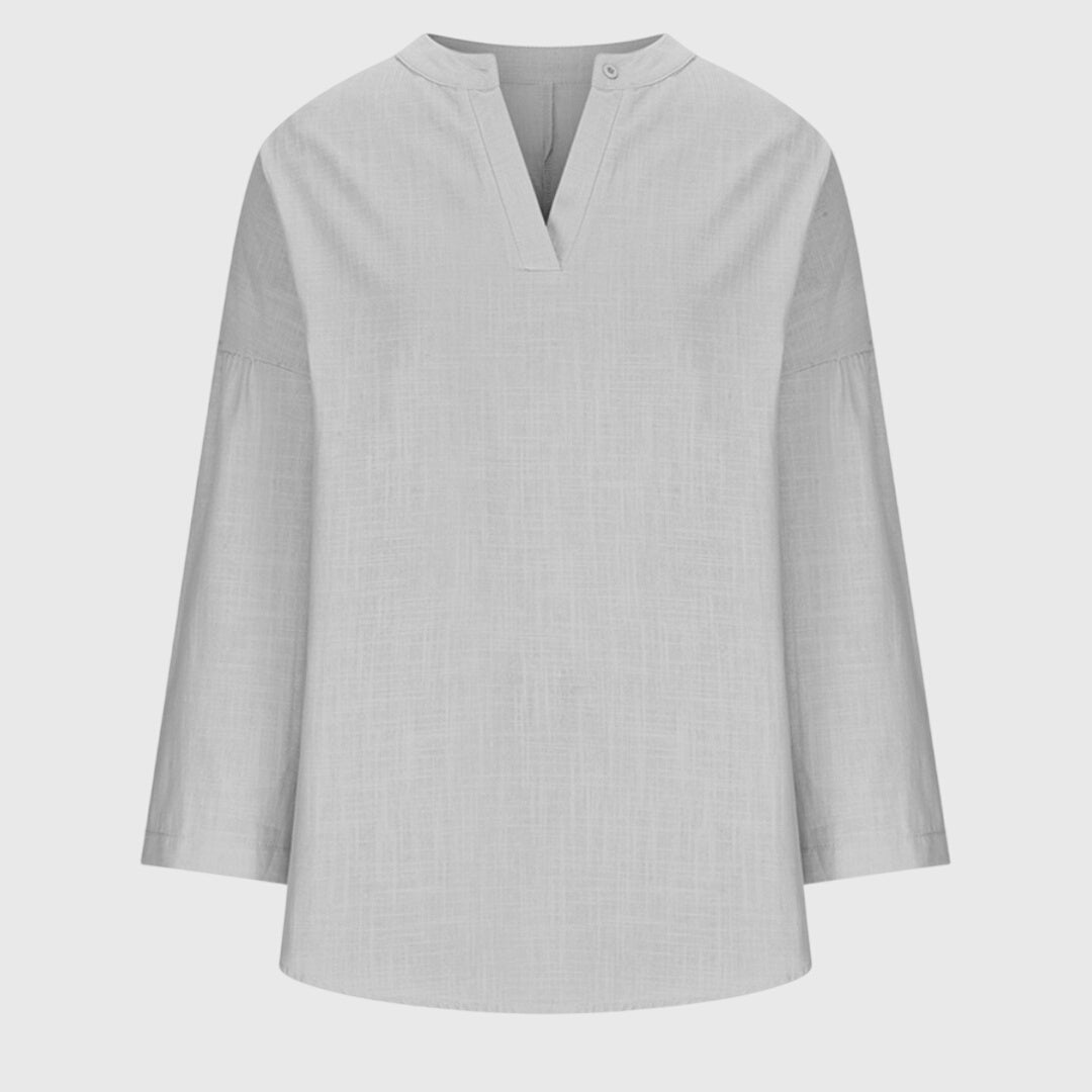Hanne | Dame Top Sommer Langærmet Løs Casual