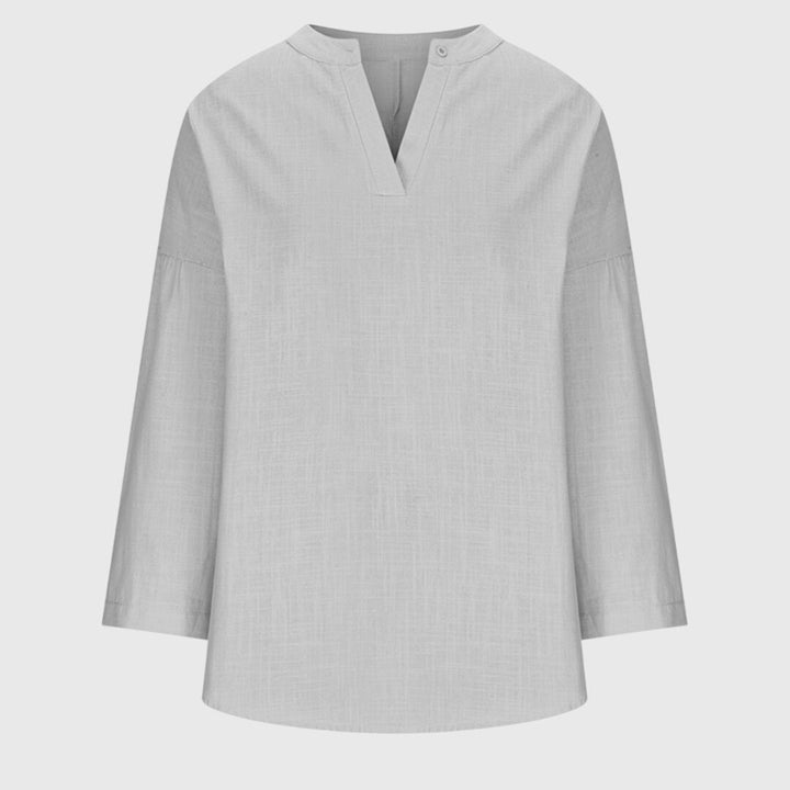 Hanne | Dame Top Sommer Langærmet Løs Casual
