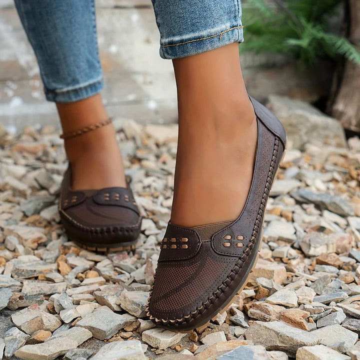 Berit | Dame Slip-On Loafers Med Luftpudesål