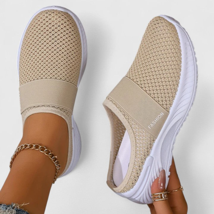 Birgitte | Dame Slip-On Sko Med Rund Tå Og Bred Sål