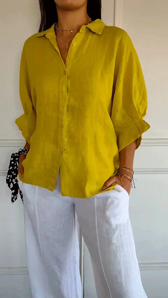 Ida | Dame Casual Skjorte med Knapper