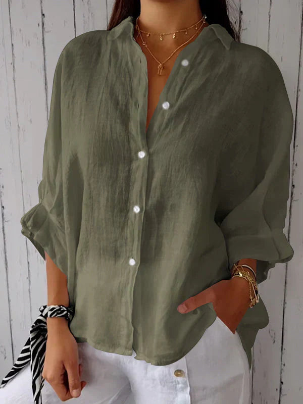 Ida | Dame Casual Skjorte med Knapper