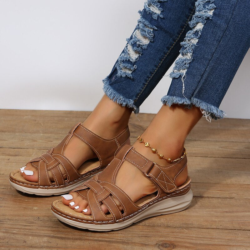 Trine | Kvinders Sandaler Sommer Slip-On Fodbed Walking