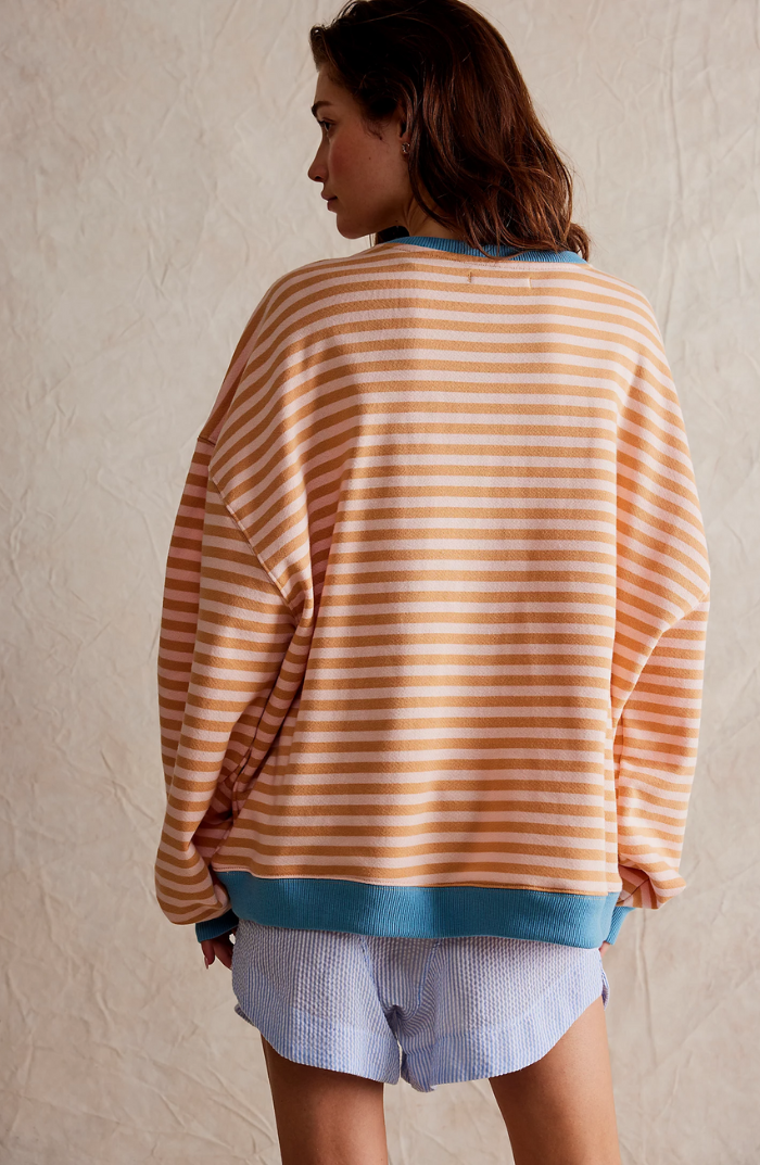 Kaja | Dame Stribet Crewneck Sweater til Forår