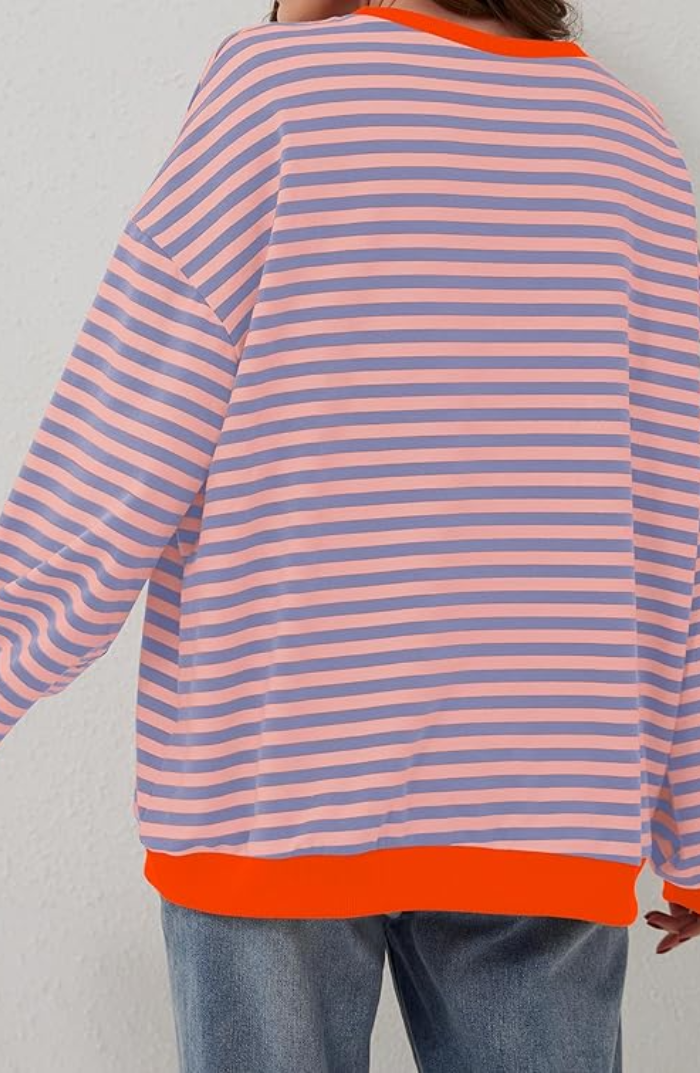 Kaja | Dame Stribet Crewneck Sweater til Forår