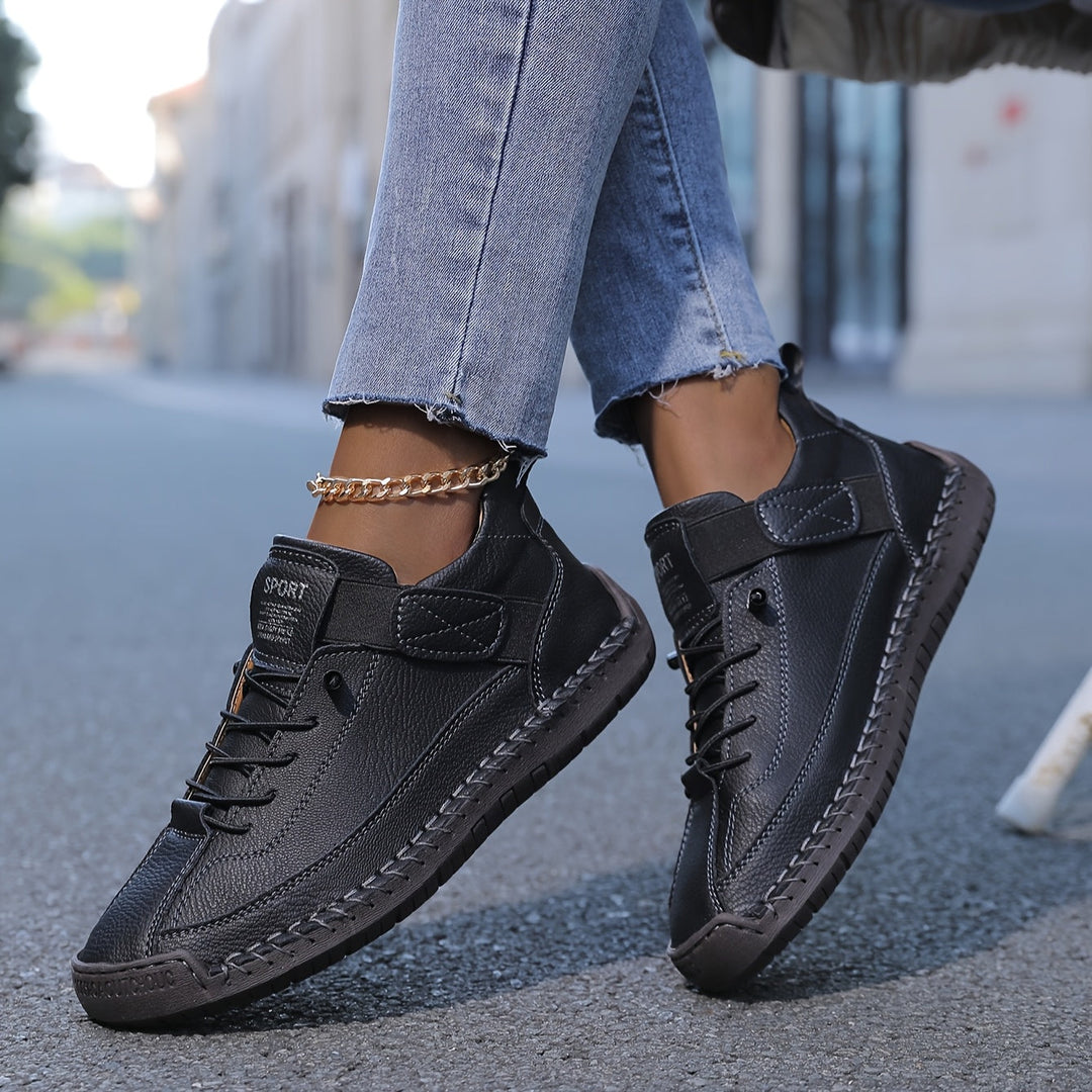Pernille | Dame Snøre Platform Sneakers Med Chunky Sål