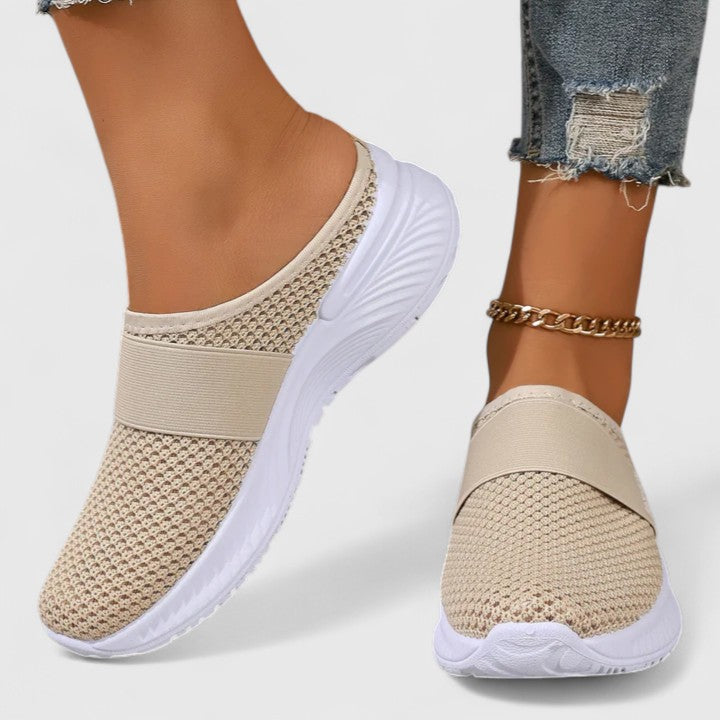 Birgitte | Dame Slip-On Sko Med Rund Tå Og Bred Sål