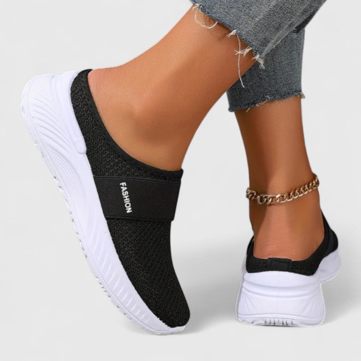 Birgitte | Dame Slip-On Sko Med Rund Tå Og Bred Sål