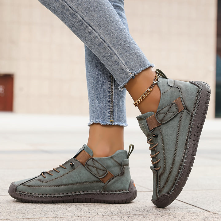 Pernille | Dame Snøre Platform Sneakers Med Chunky Sål