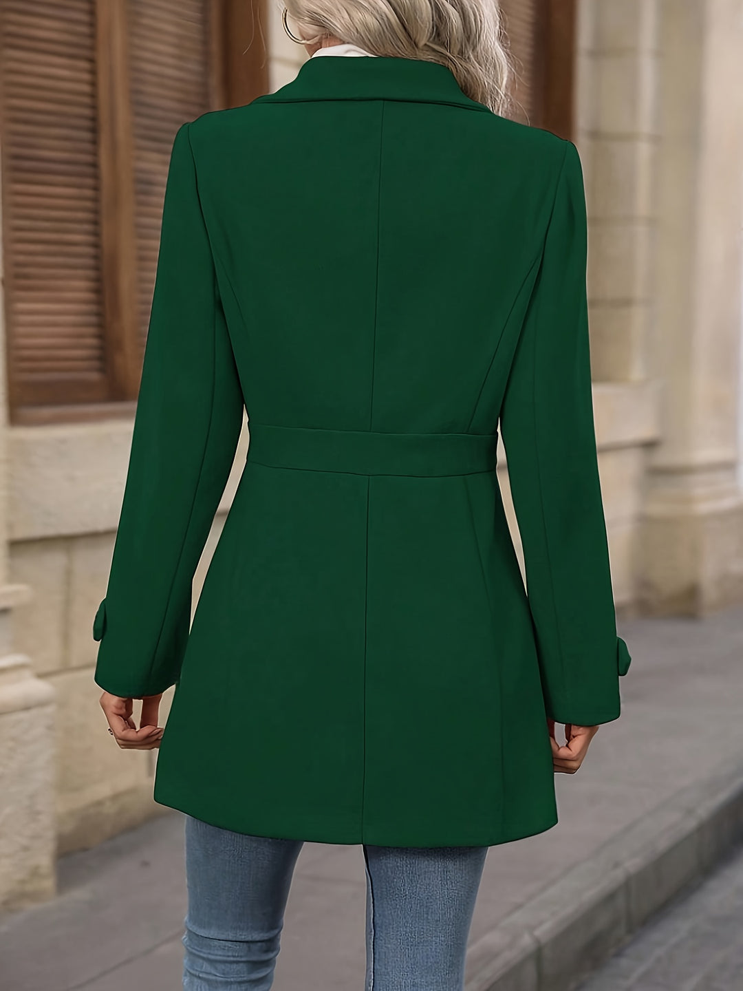 Liliane | Dame Skræddersyet Overcoat Med Revers Og Knapper