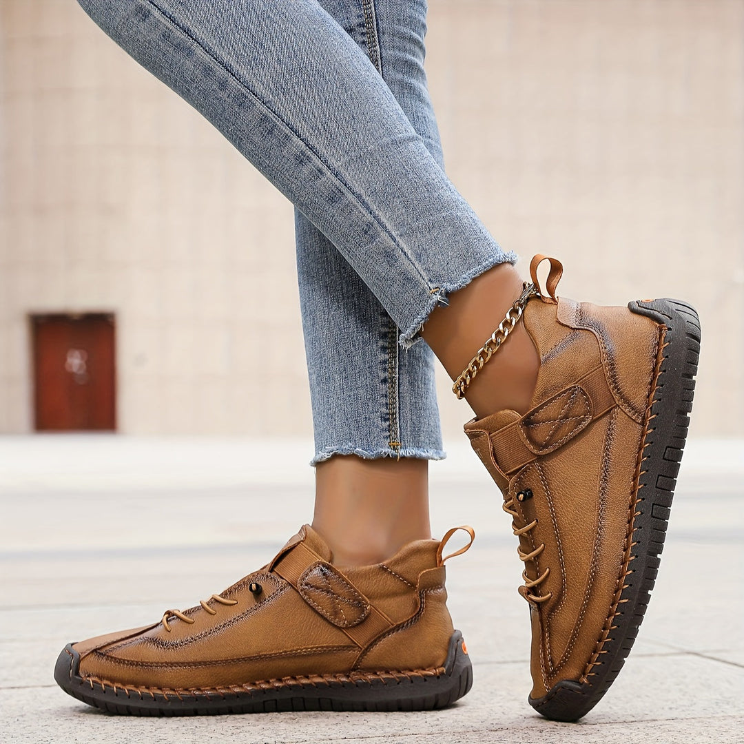 Pernille | Dame Snøre Platform Sneakers Med Chunky Sål