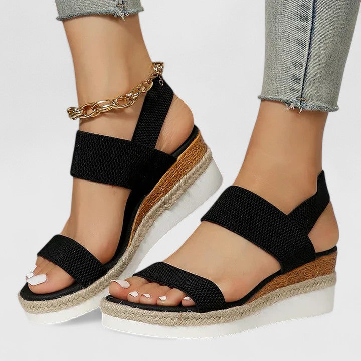 Bente | Kvinders Ortopædiske Sandaler Til Forår Med Elastiske Remme
