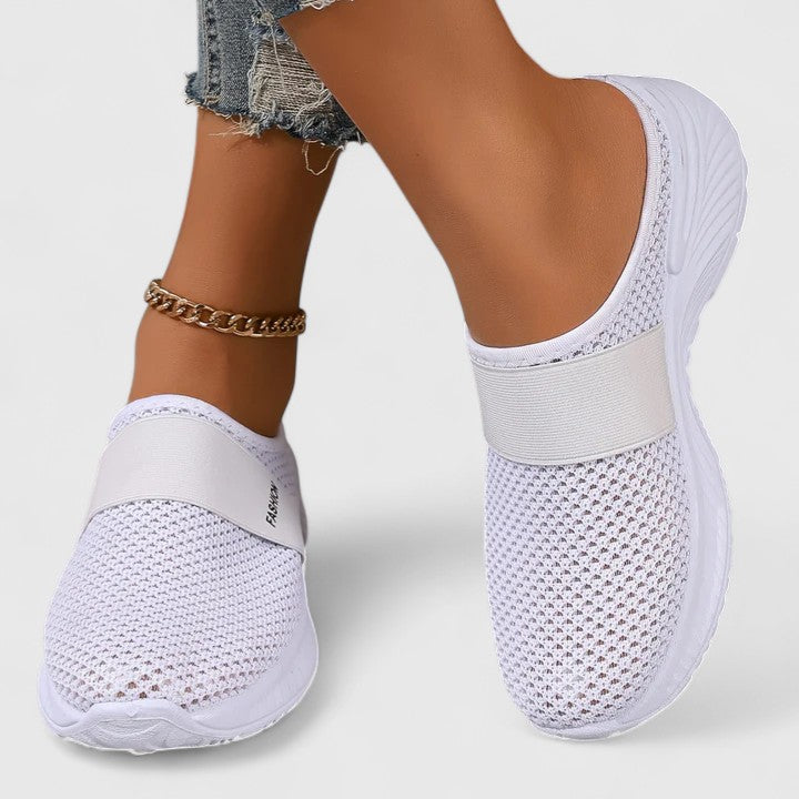 Birgitte | Dame Slip-On Sko Med Rund Tå Og Bred Sål