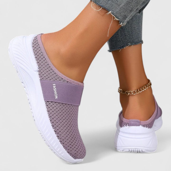 Birgitte | Dame Slip-On Sko Med Rund Tå Og Bred Sål