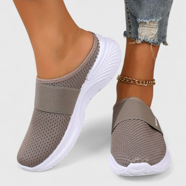 Birgitte | Dame Slip-On Sko Med Rund Tå Og Bred Sål