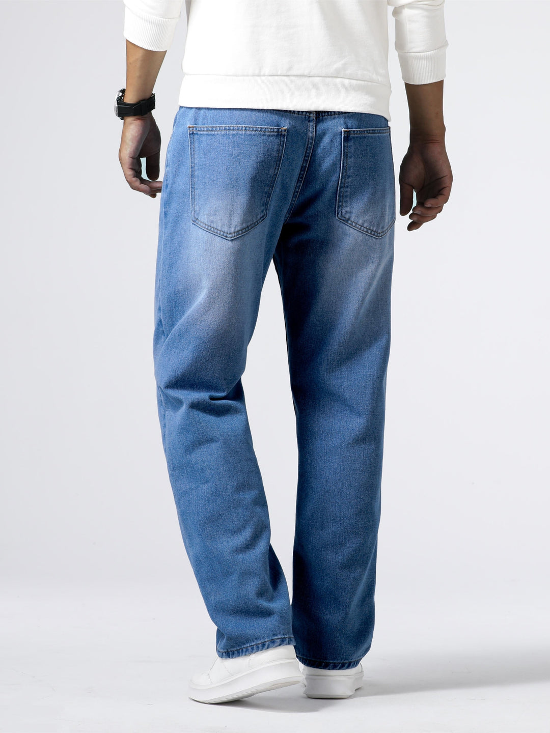 Kristian | Herre Løstsiddende Denim Jeans Med Vasket Finish