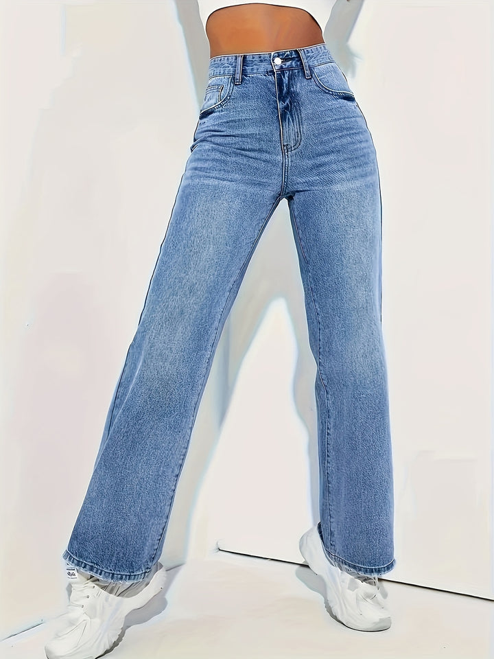 Ida | Dame Straight-Leg Denimbukser Med Høj Talje