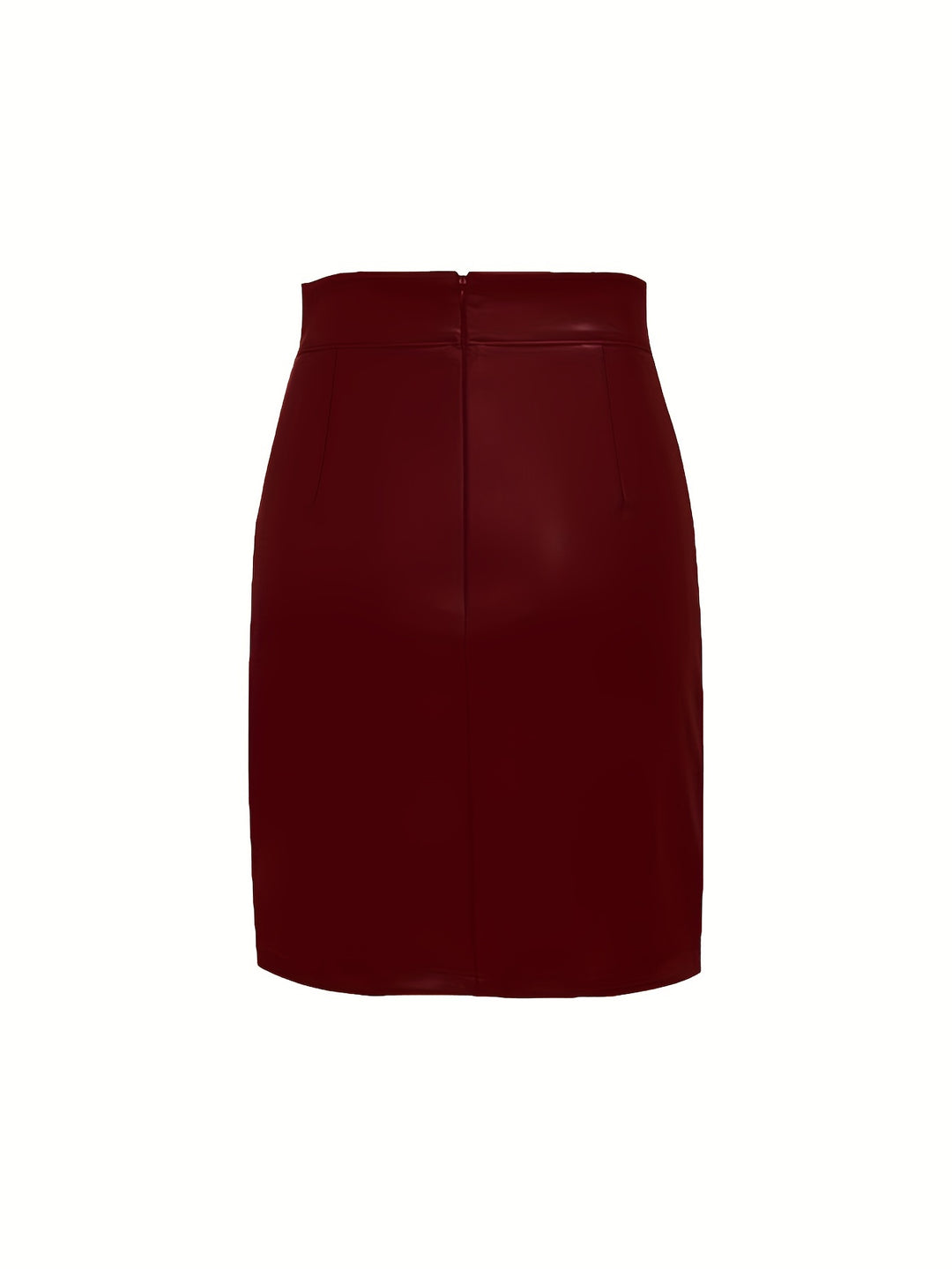Anja | Dame Leather Miniskirt Med Lynlås Og Asymmetrisk Slids