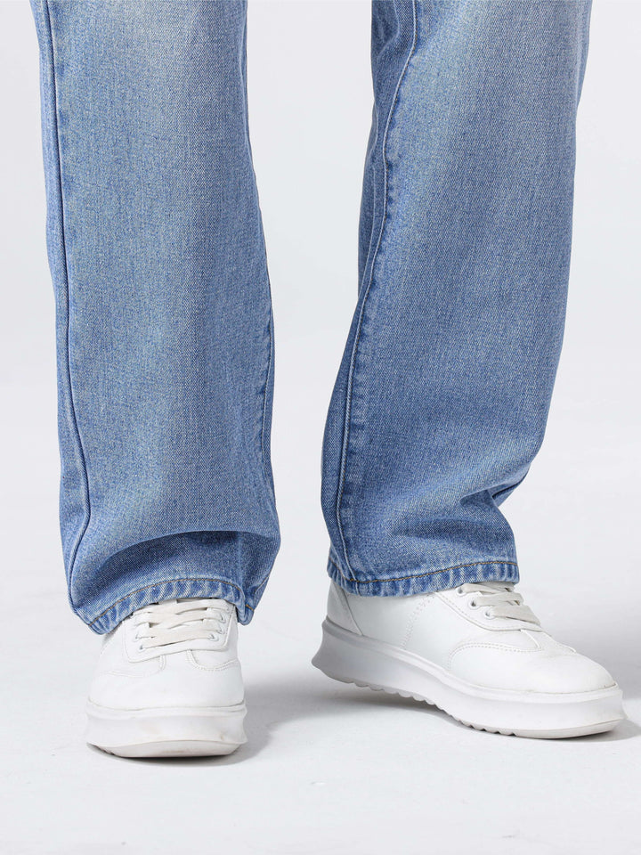 Kristian | Herre Løstsiddende Denim Jeans Med Vasket Finish