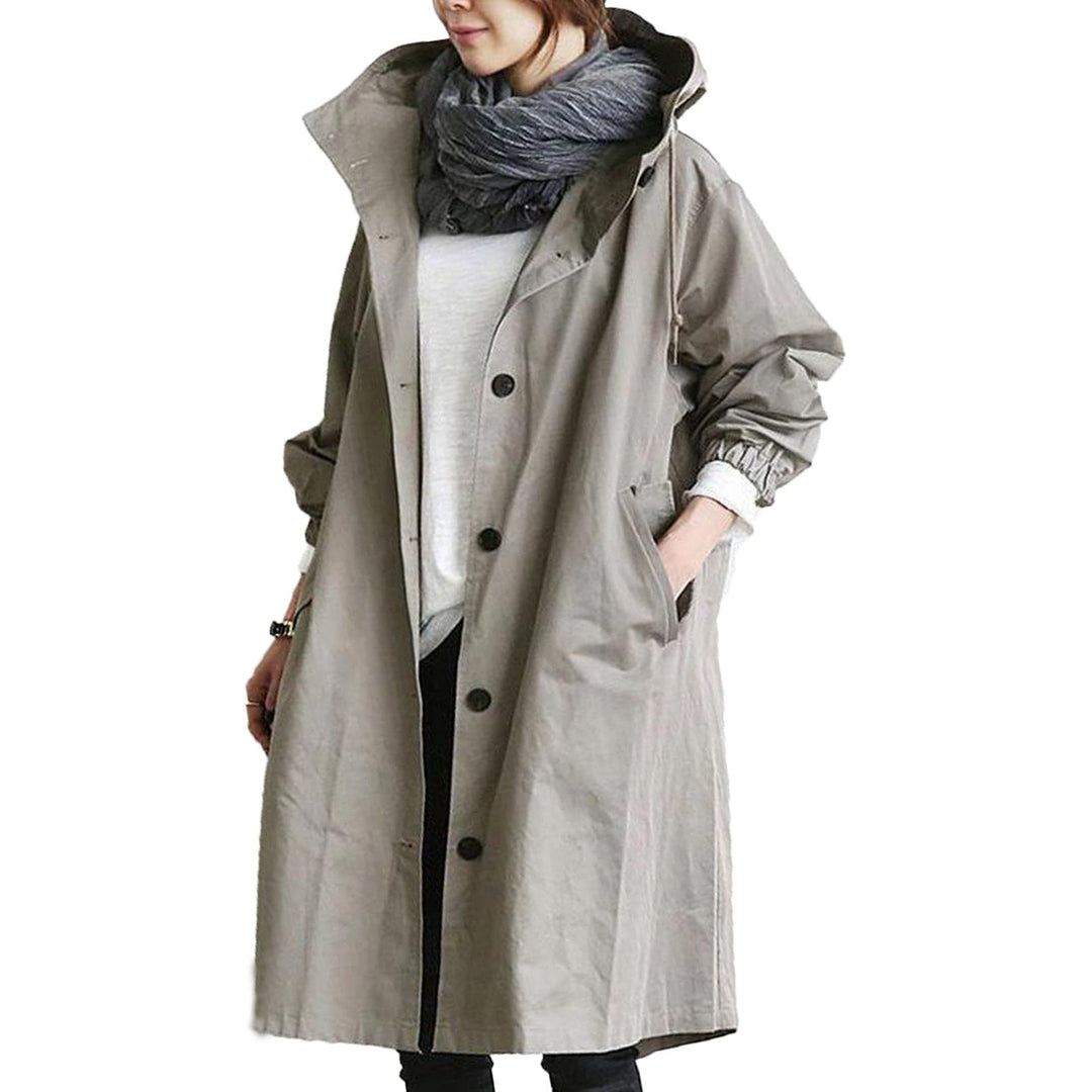 Birthe | Dame Vandtæt Trenchcoat Med Lang Pasform