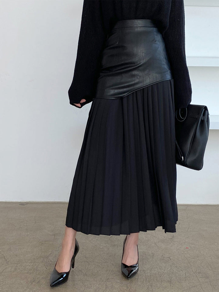 Astrid | Dame Midi Lang Nederdel Til Forår Med Asymmetrisk Design