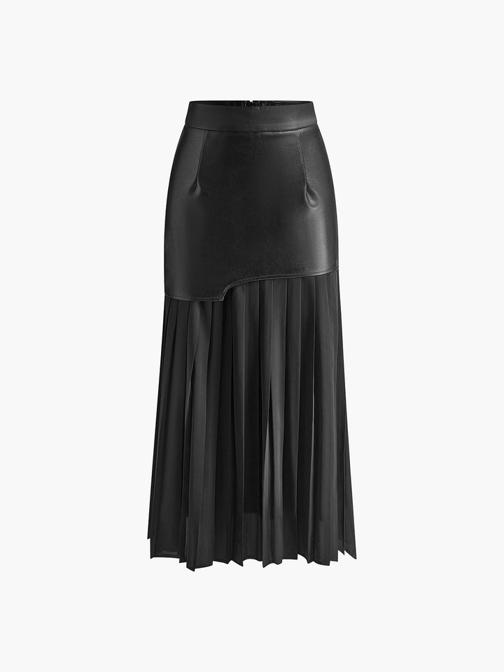 Astrid | Dame Midi Lang Nederdel Til Forår Med Asymmetrisk Design