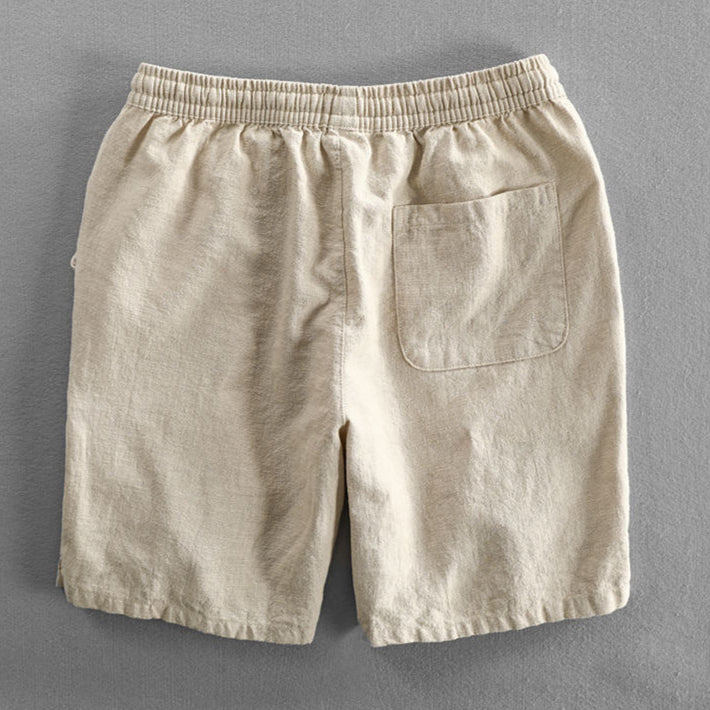 Valdemar | Herre Shorts Forår Bomuld Hør Elastik Snøre