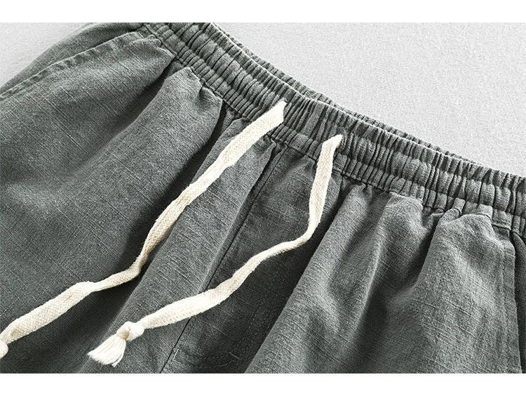 Valdemar | Herre Shorts Forår Bomuld Hør Elastik Snøre