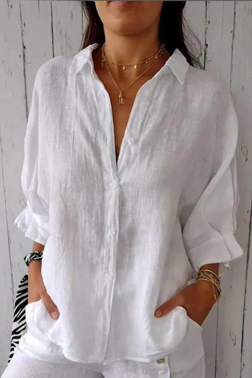 Ida | Dame Casual Skjorte med Knapper