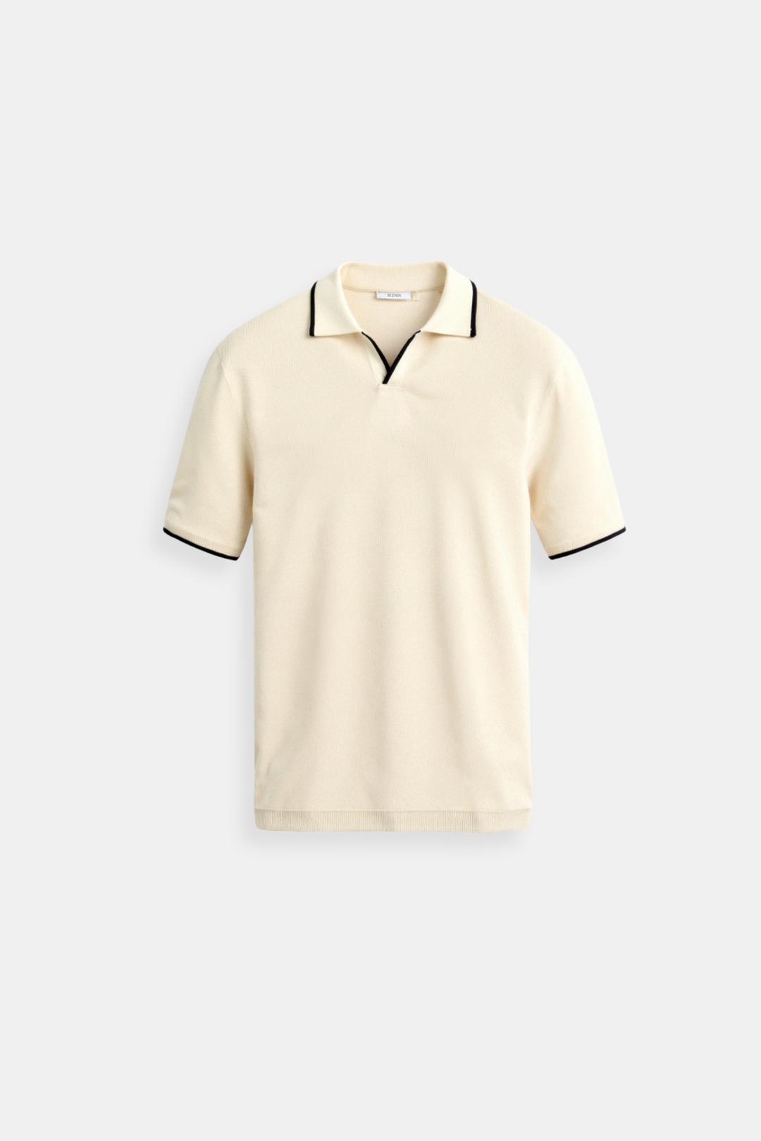 Henrik | Herre Strikket Polo T-shirt Med Korte Ærmer Og Kontrast Krave