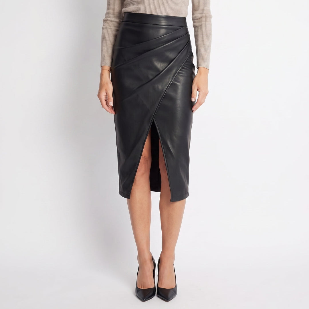 Karin | Dame Pencil Nederdel Med Høj Talje Og Drapering