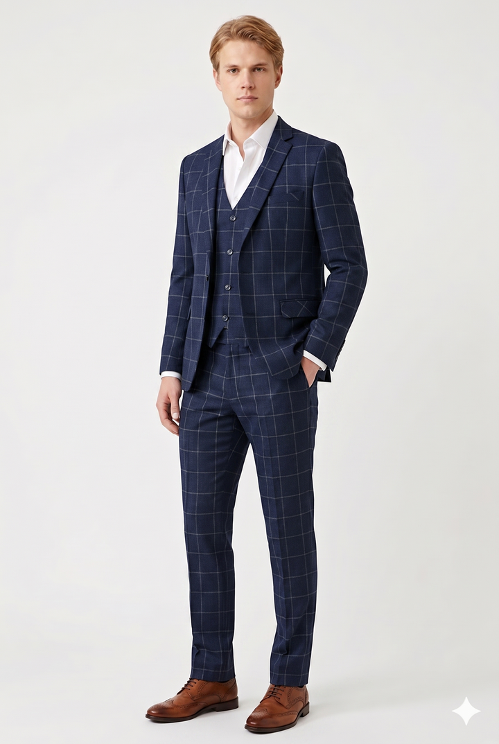 Bent | Herre Skræddersyet 3-Piece Habit Med Vest Og Blazer