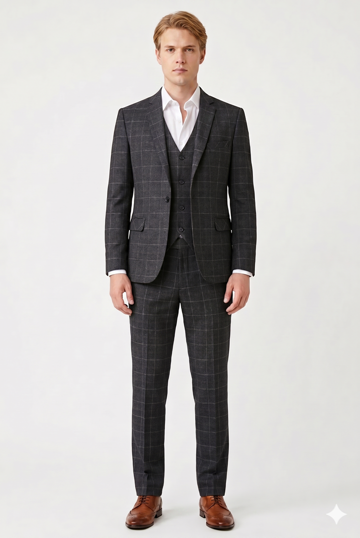Bent | Herre Skræddersyet 3-Piece Habit Med Vest Og Blazer