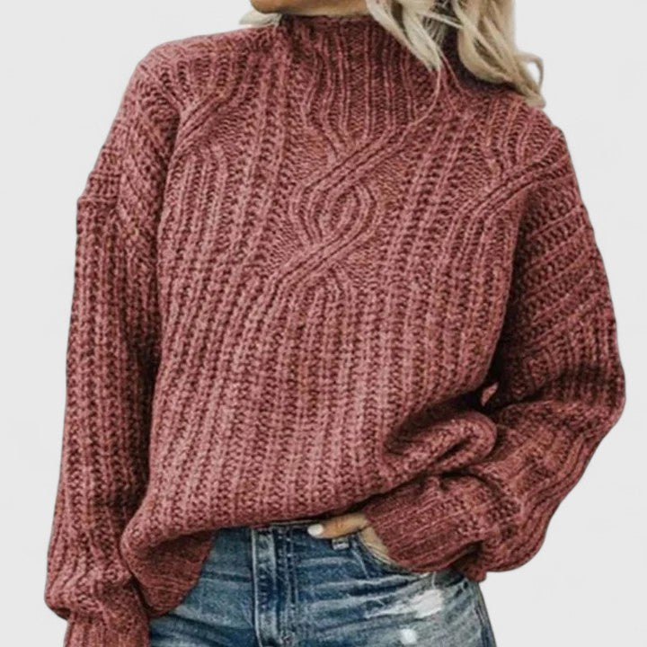 Marianne | Dame Snoet Kabelsweater Med Klassisk Mønster