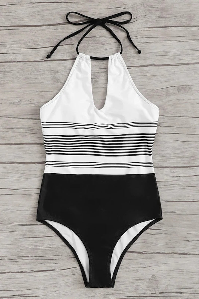 Agnes | Dame Badedragt Med Halterneck Og Nøglehulsudskæring