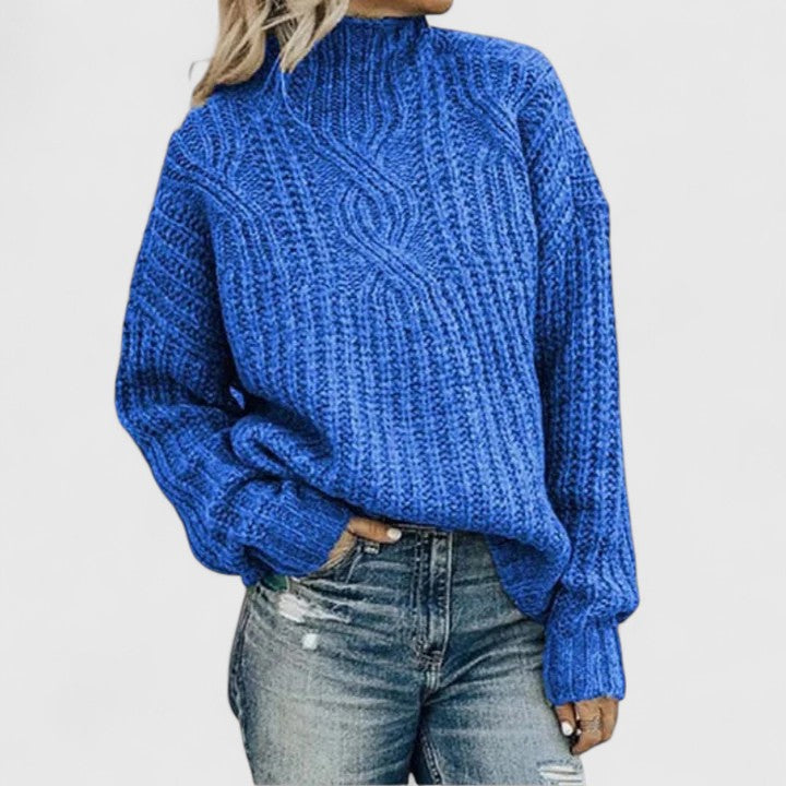 Marianne | Dame Snoet Kabelsweater Med Klassisk Mønster