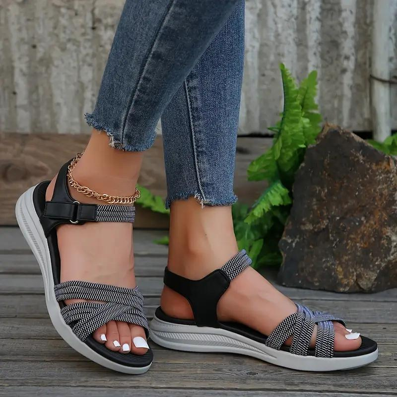 Lone | Kvinders Sandaler Med Elastiske Remme Og Ankelrem