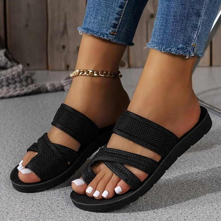 Asta | Kvinders Sandaler Forår Slip-On Slides Mesh Flade