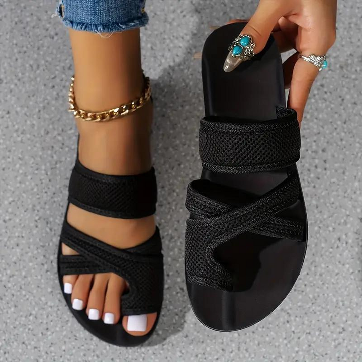Asta | Kvinders Sandaler Forår Slip-On Slides Mesh Flade