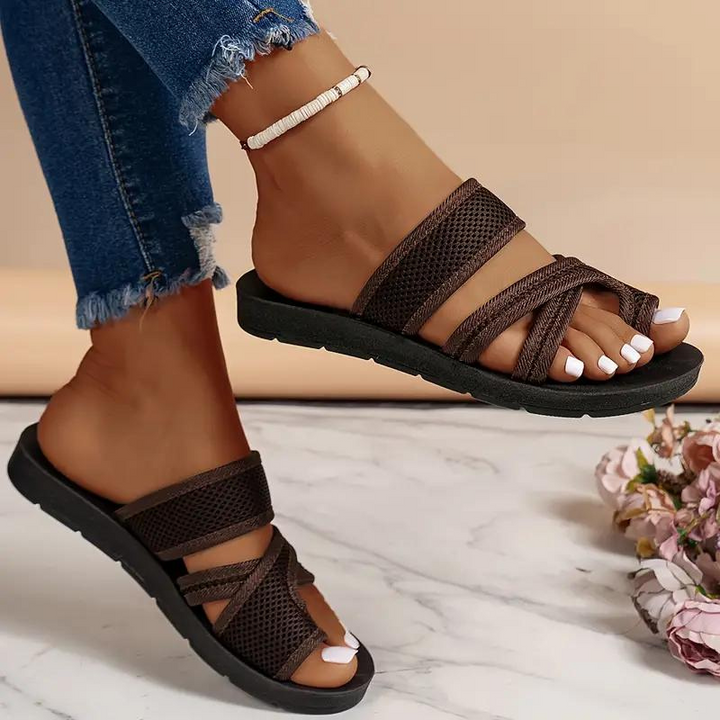 Asta | Kvinders Sandaler Forår Slip-On Slides Mesh Flade