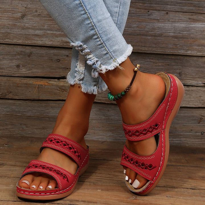 Klara | Kvinders Sandaler Sommer Slip-On Remme Polstret