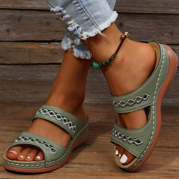 Klara | Kvinders Sandaler Sommer Slip-On Remme Polstret