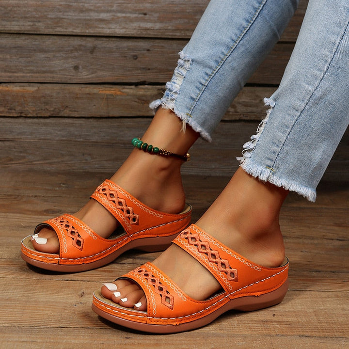 Klara | Kvinders Sandaler Sommer Slip-On Remme Polstret