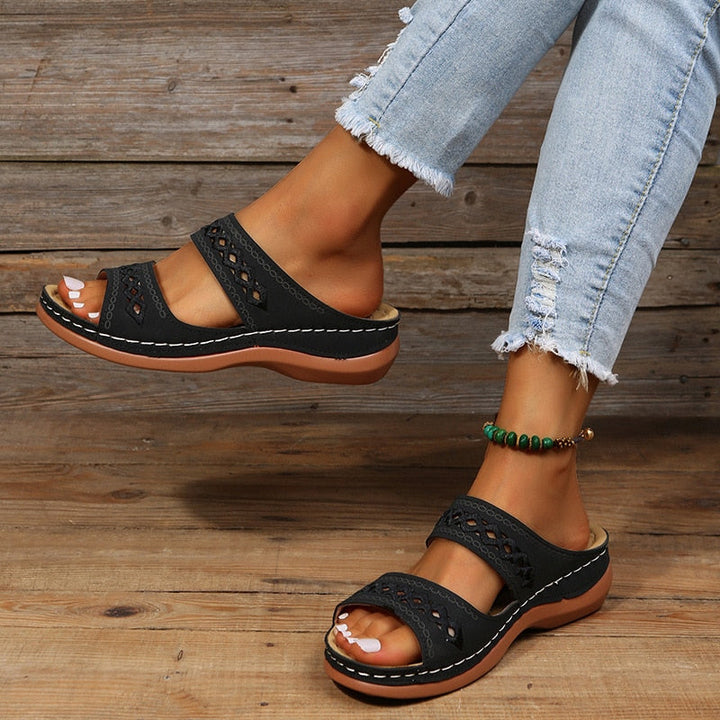 Klara | Kvinders Sandaler Sommer Slip-On Remme Polstret