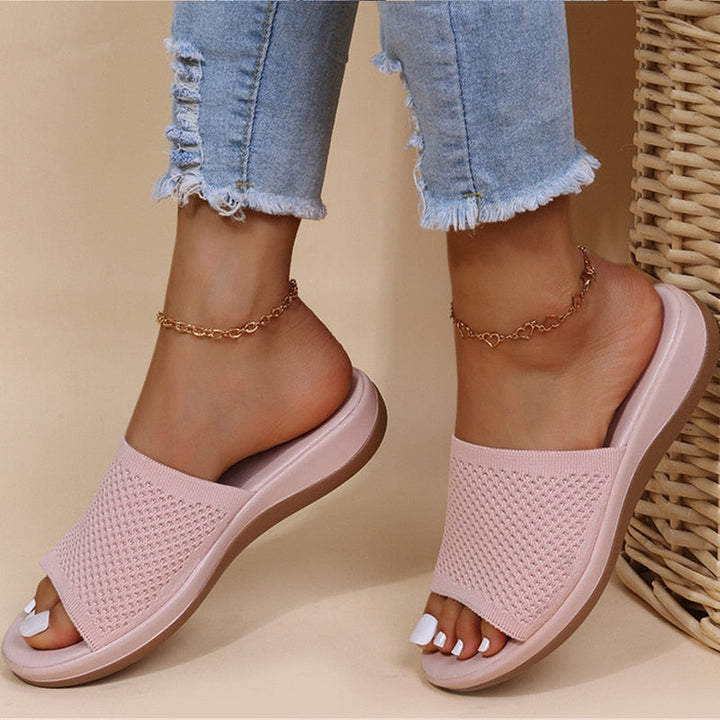 Dorte | Kvinders Sandaler Forår Slip-On Flade Åben Polstret
