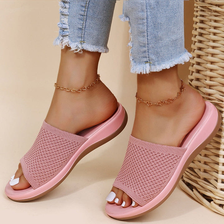 Dorte | Kvinders Sandaler Forår Slip-On Flade Åben Polstret