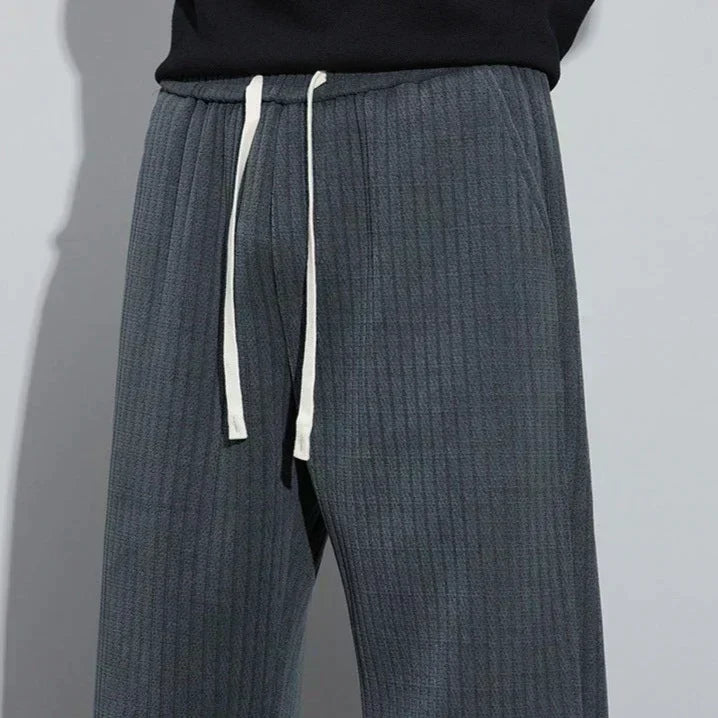 Jørgen | Herre Velour Bukser Med Relaxed Fit Og Høj Talje