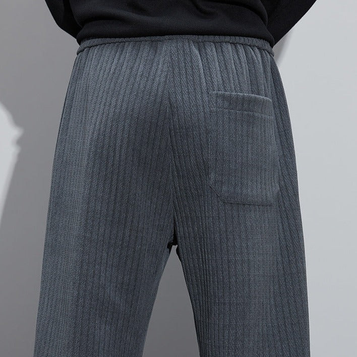 Jørgen | Herre Velour Bukser Med Relaxed Fit Og Høj Talje