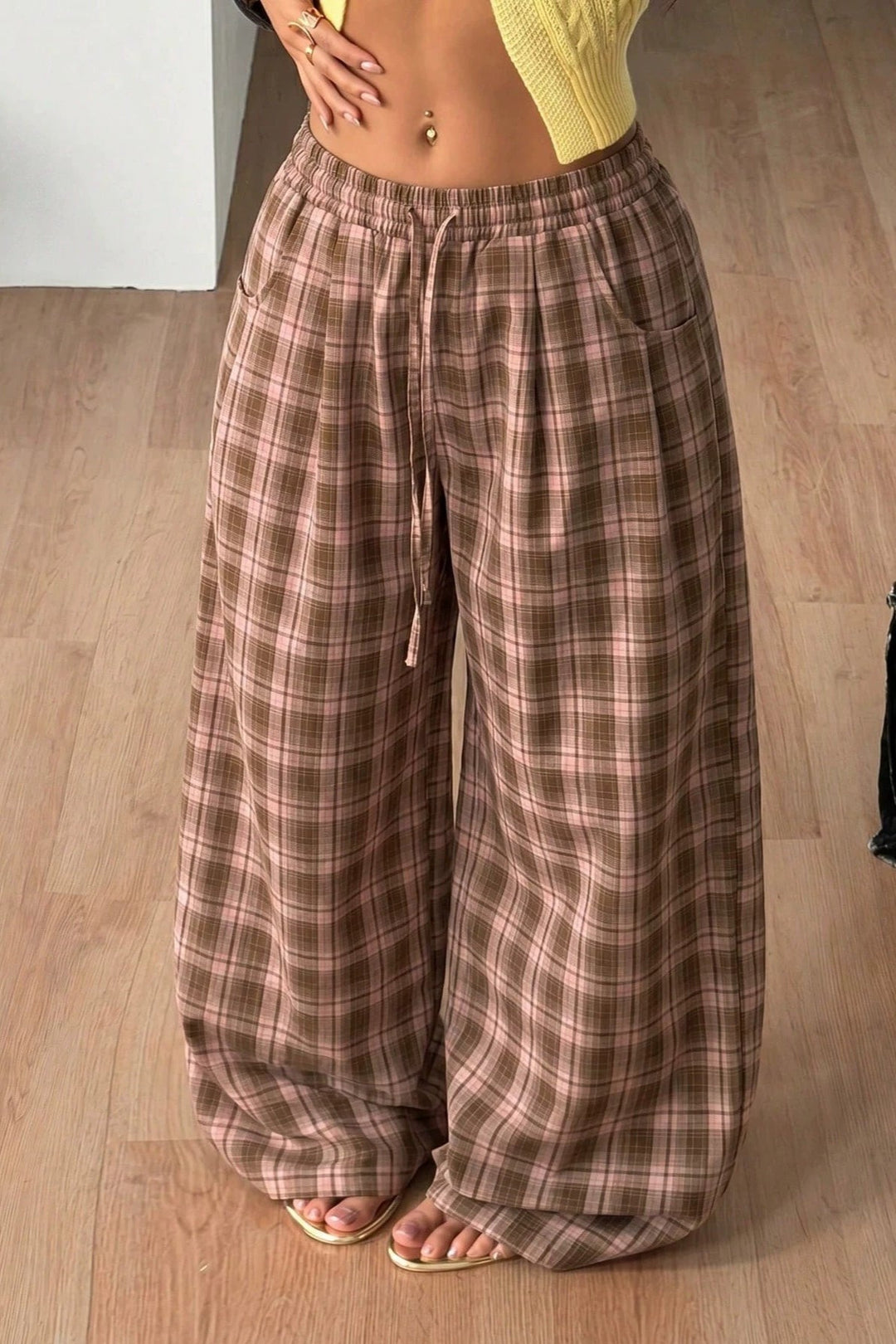 Henriette | Dame Wide-Leg Bukser Med Justerbar Snøretalje