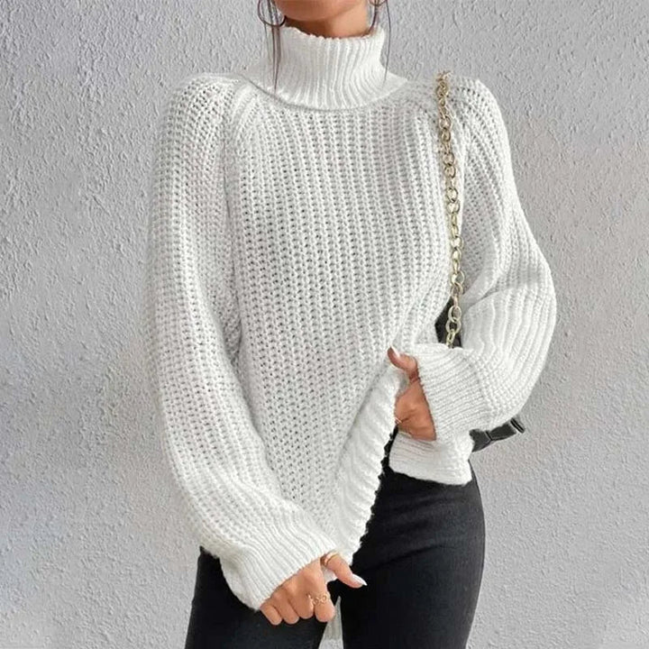 Malene | Dame Strikket Rullekrave Sweater
